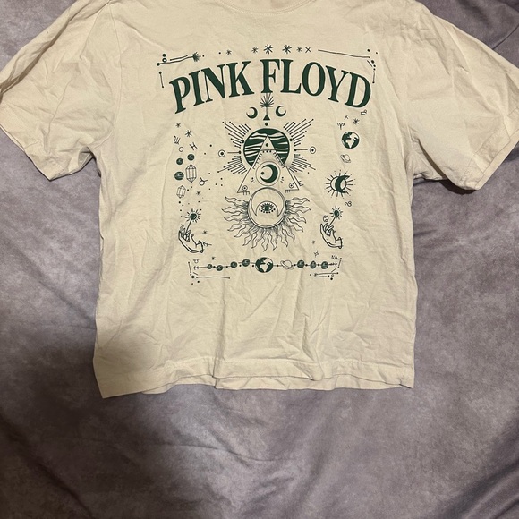 Pink Floyd Other - Pink Floyd Cream Tee with Green Design